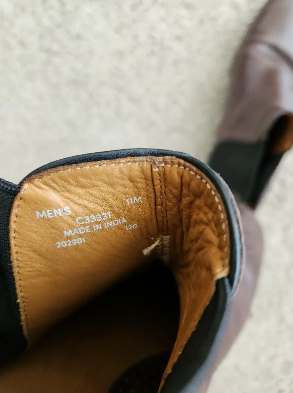 Cole Haan Men's Dark Brown Leather Chukka Chelsea Boots